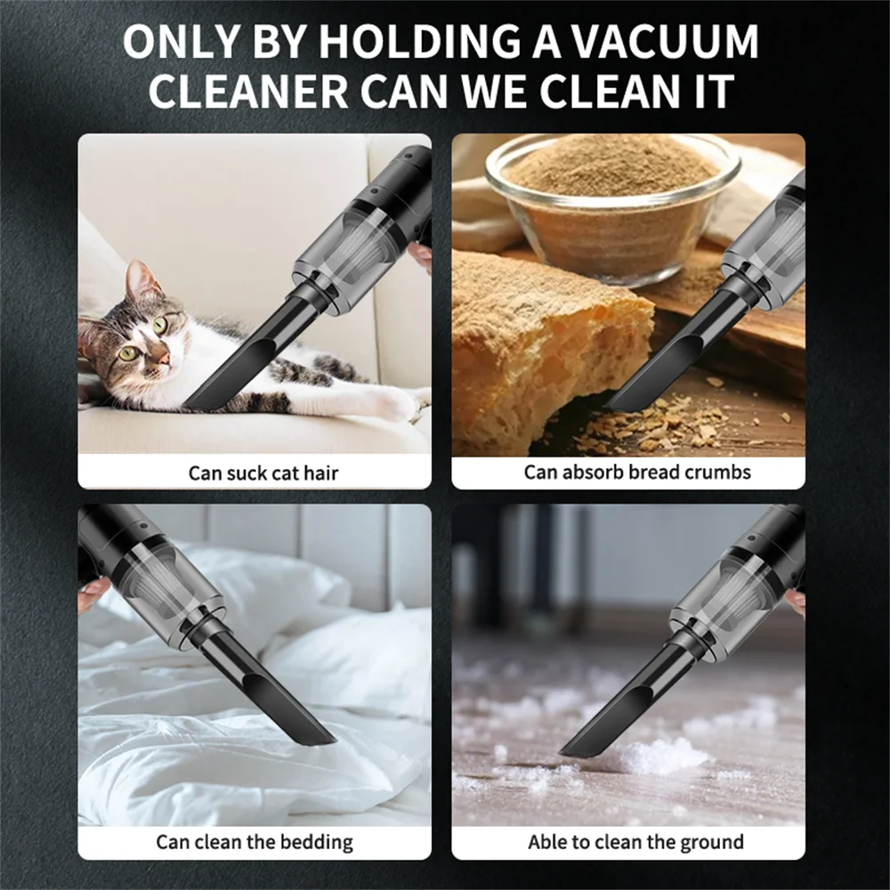 Handheld Portable Small Vacuum Cleaner Multi-Purpose Use for Cars And Household Compact Pump for Easy Cleaning