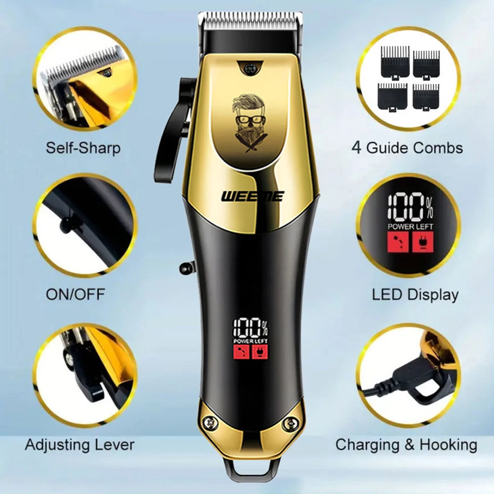 Vintage Hair Trimmer Cordless Electric Hair Cutting Rechargeable Hair Cutting Machine With Nose Hair Trimmer Kit Boyfriend Gift