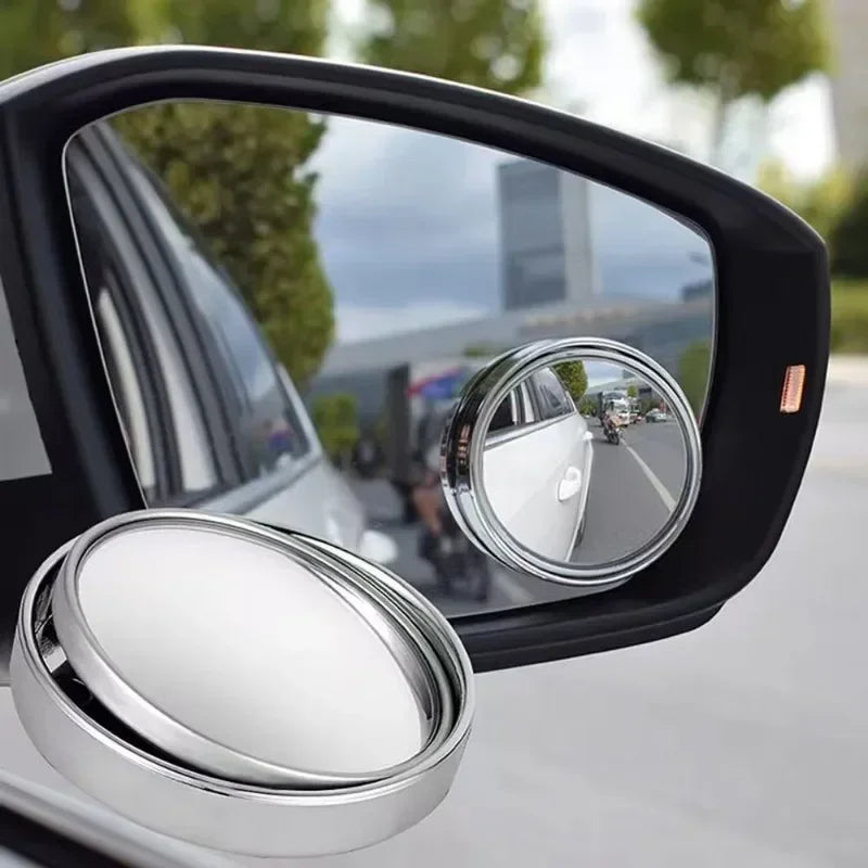 New car reversing small round mirror rearview mirror auxiliary mirror 360 degree blind spot adhesive high-definition reflector