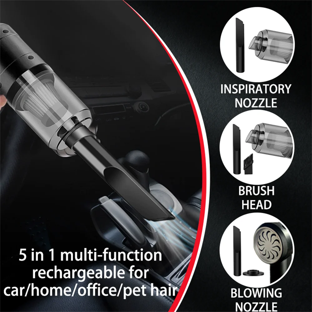 Handheld Portable Small Vacuum Cleaner Multi-Purpose Use for Cars And Household Compact Pump for Easy Cleaning