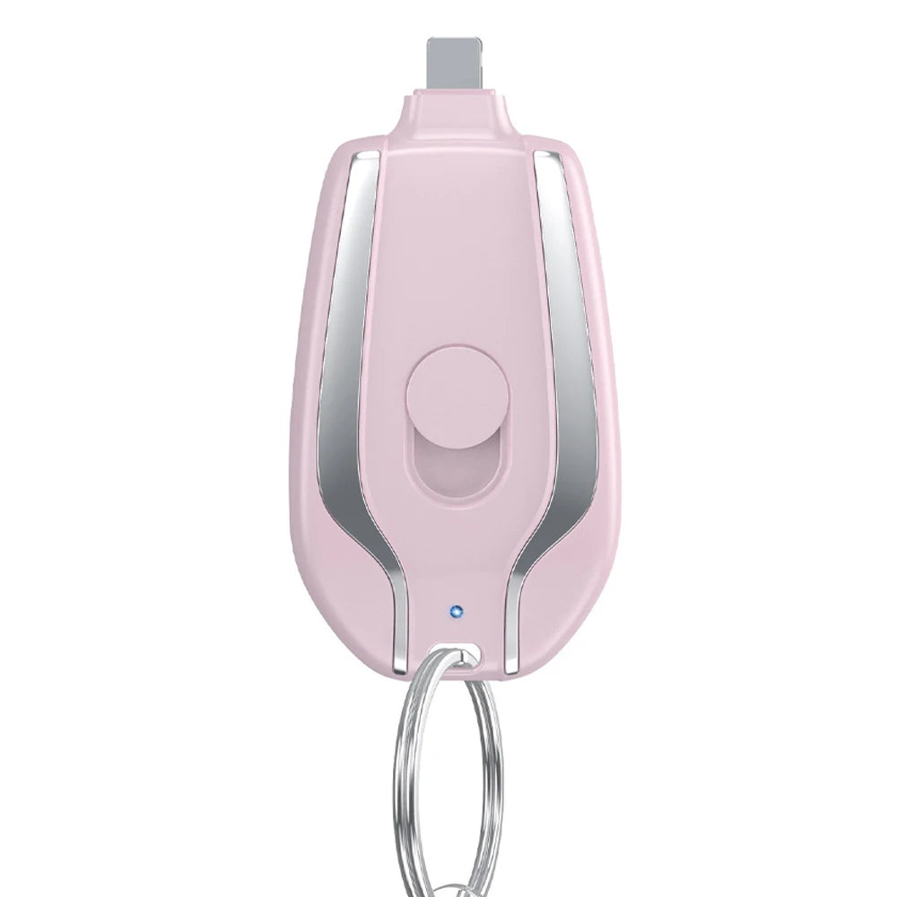 1500mAh Mini Keychain Charger Power Emergency Pod With Type-C Ultra-Compact Mini Battery Pack Fast Charging Backup Power Bank