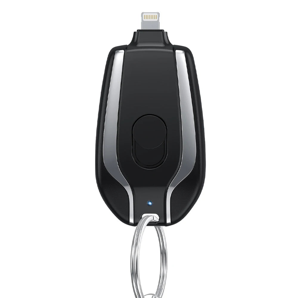 1500mAh Mini Keychain Charger Power Emergency Pod With Type-C Ultra-Compact Mini Battery Pack Fast Charging Backup Power Bank