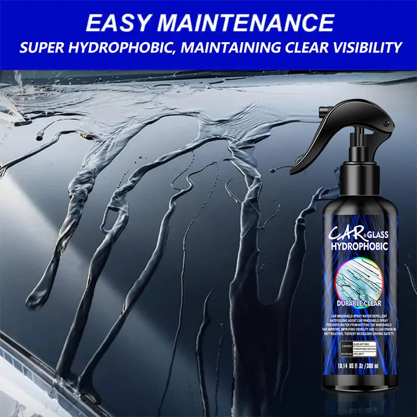 Nano Rain Repellent Spray - Long Lasting Water Shield for Cars.