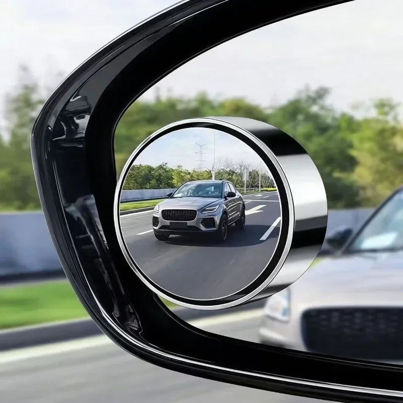 New car reversing small round mirror rearview mirror auxiliary mirror 360 degree blind spot adhesive high-definition reflector