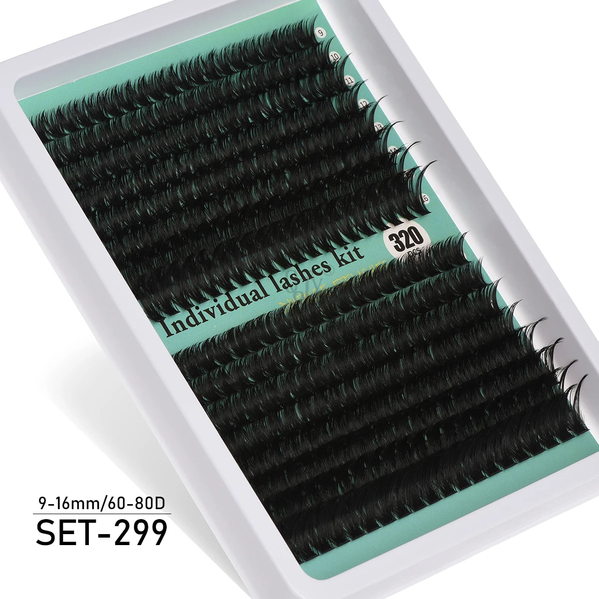 QSTY False eyelashes Cluster Lashes Kit Fluffy Individual Lashes Volume Mixed Tray Faux Mink Lashes Eyelash Extension Makeup