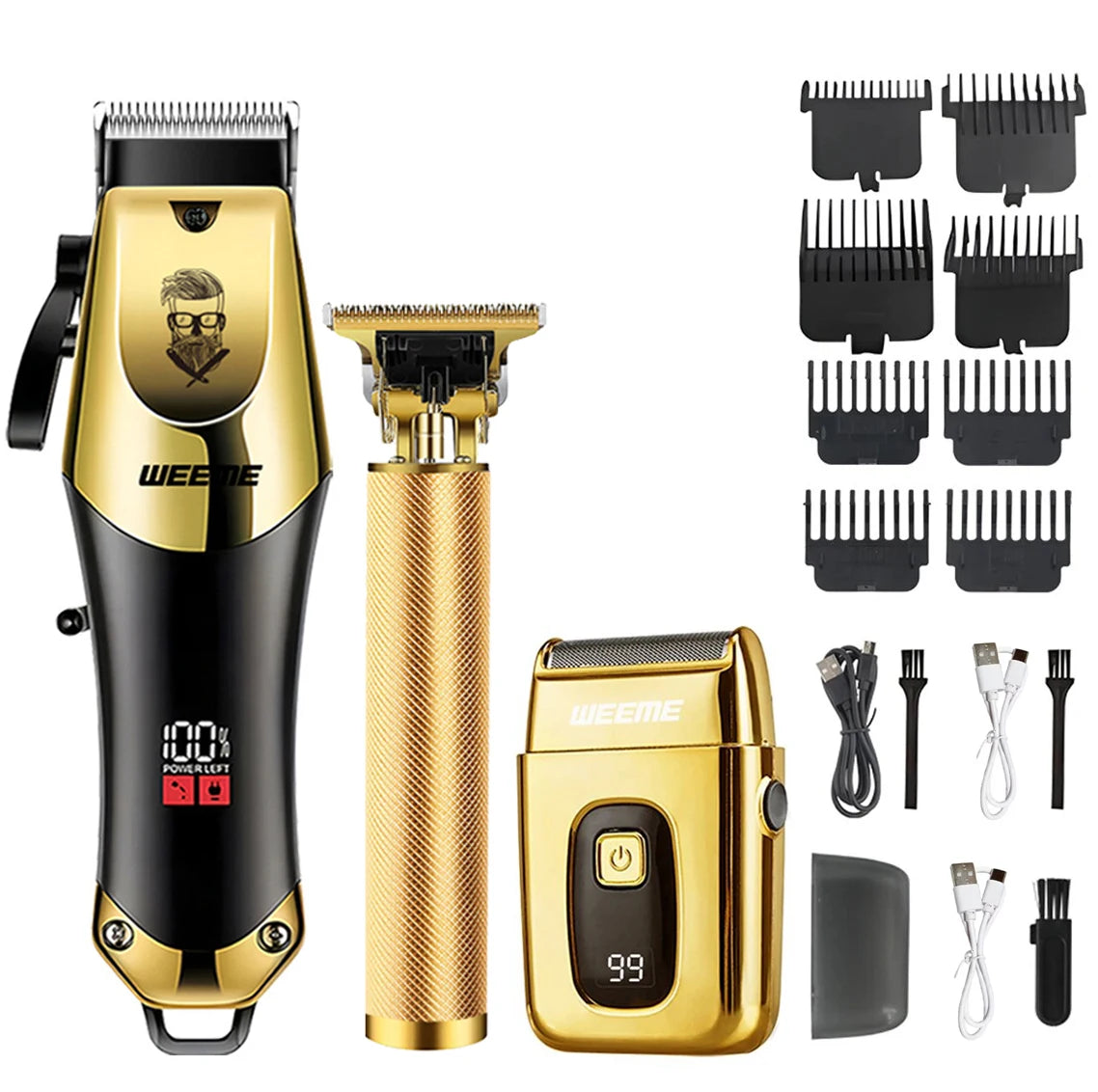 Vintage Hair Trimmer Cordless Electric Hair Cutting Rechargeable Hair Cutting Machine With Nose Hair Trimmer Kit Boyfriend Gift