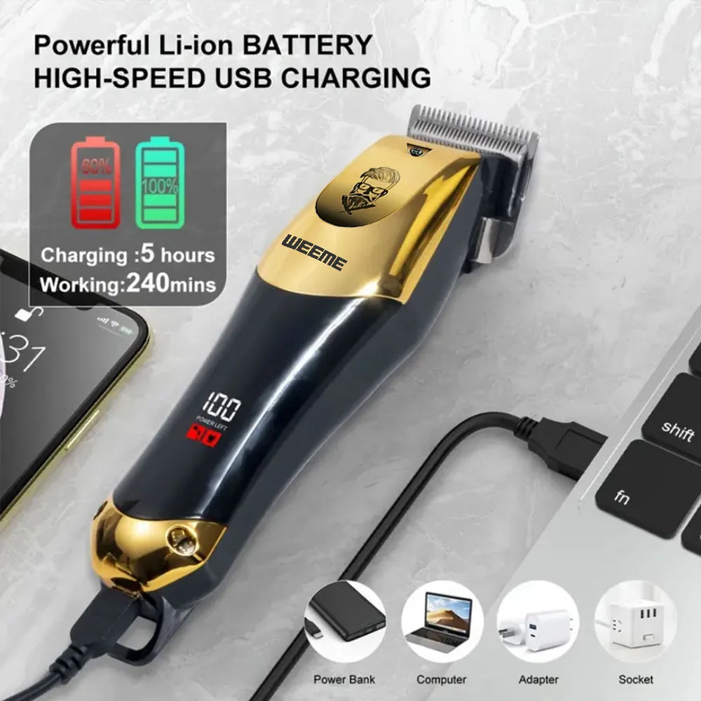 Vintage Hair Trimmer Cordless Electric Hair Cutting Rechargeable Hair Cutting Machine With Nose Hair Trimmer Kit Boyfriend Gift