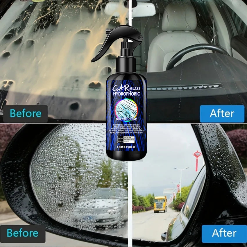 Nano Rain Repellent Spray - Long Lasting Water Shield for Cars.