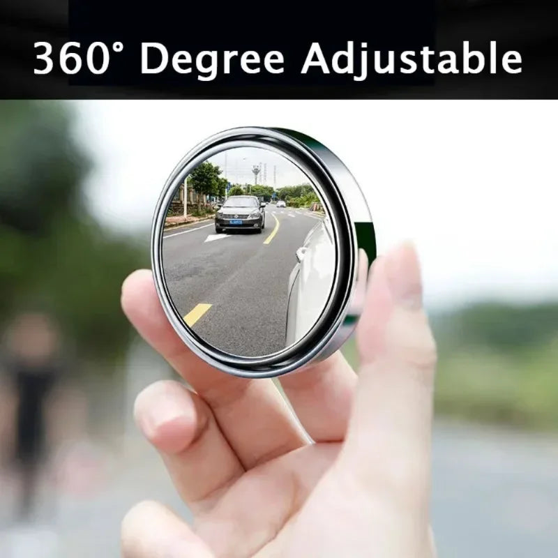 New car reversing small round mirror rearview mirror auxiliary mirror 360 degree blind spot adhesive high-definition reflector