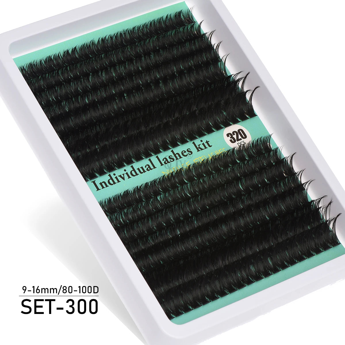 QSTY False eyelashes Cluster Lashes Kit Fluffy Individual Lashes Volume Mixed Tray Faux Mink Lashes Eyelash Extension Makeup