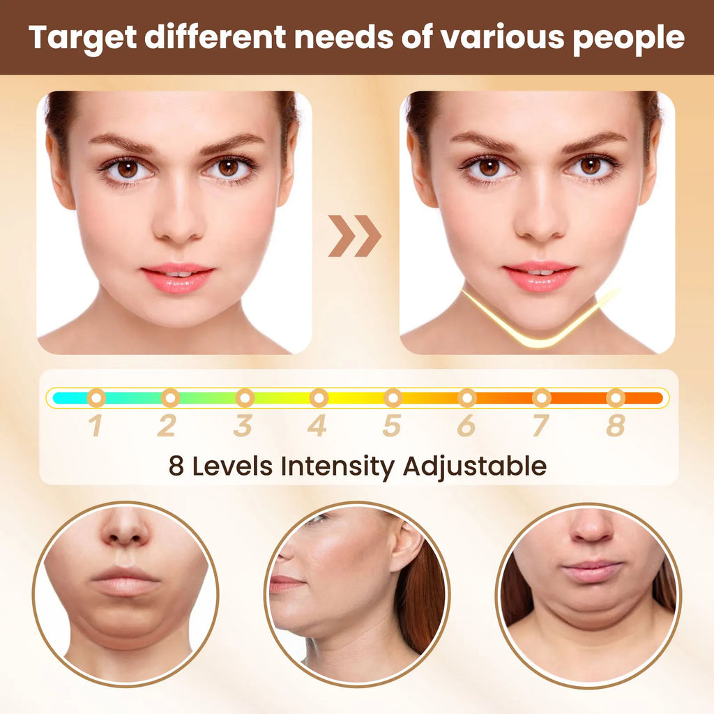 EMS Face Lifting Device LED Photon Therapy Vibration Facial Massager Face Slimming Double Chin Removal V Line Lift Belt SkinCare