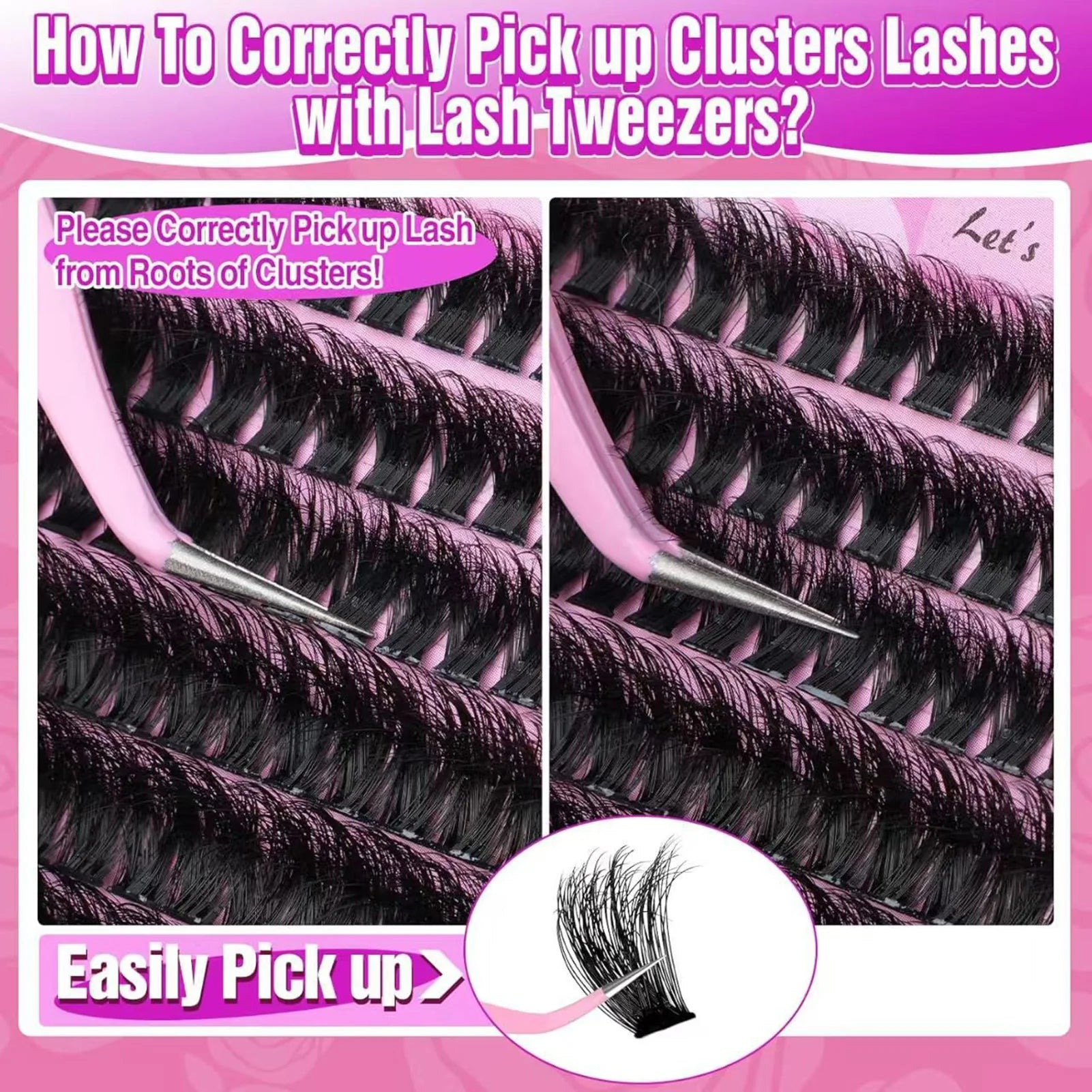 200D Faux mink lash extenstions manga individual cluster lashes 14-20mm natural long black eyelashes D Curl false eyelash makeup