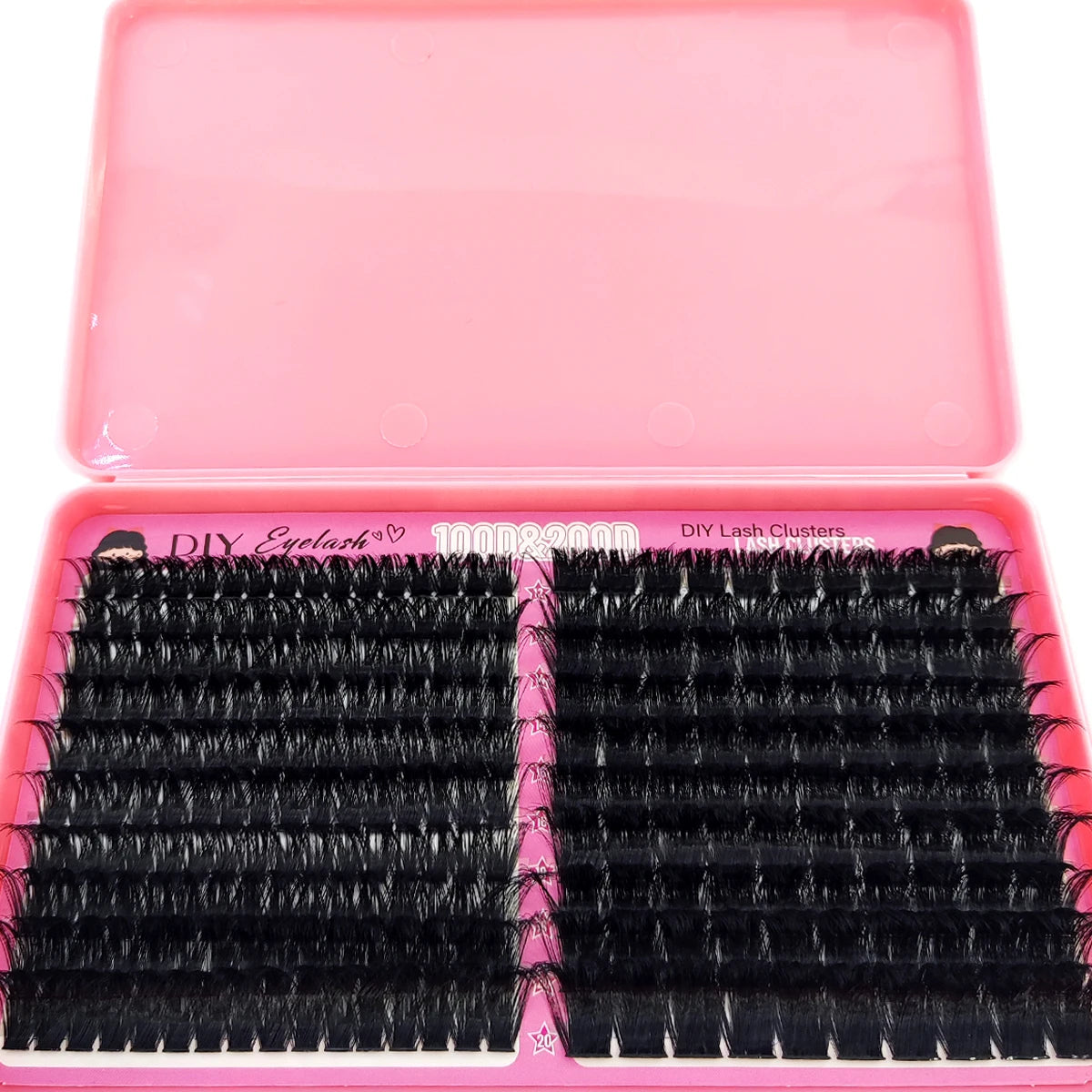 HBZGTLAD 100D/200D false eyelash clusters fluffy thick and dense single eyelash book clusters extended DIY home use