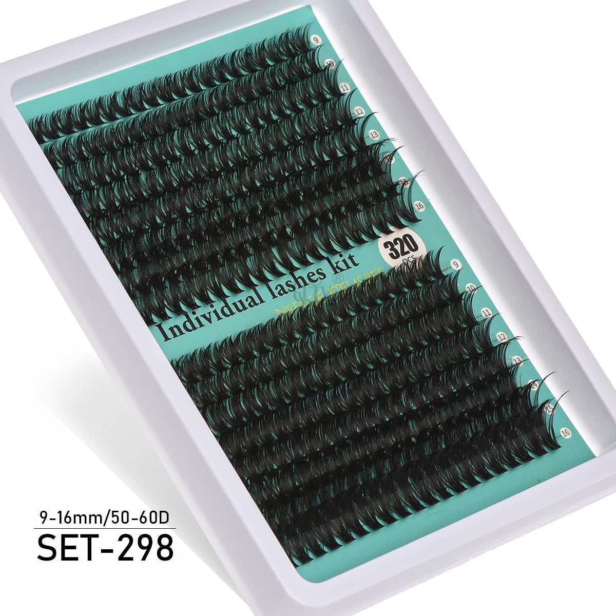 QSTY False eyelashes Cluster Lashes Kit Fluffy Individual Lashes Volume Mixed Tray Faux Mink Lashes Eyelash Extension Makeup