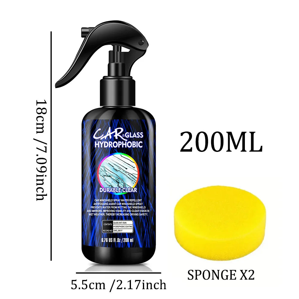Nano Rain Repellent Spray - Long Lasting Water Shield for Cars.