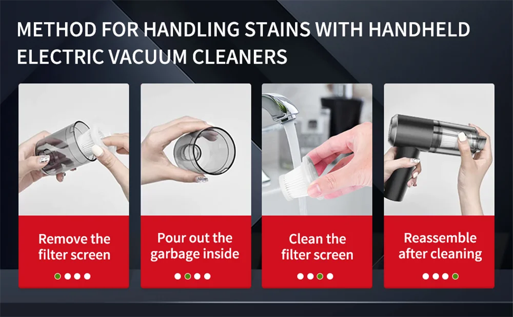 Handheld Portable Small Vacuum Cleaner Multi-Purpose Use for Cars And Household Compact Pump for Easy Cleaning