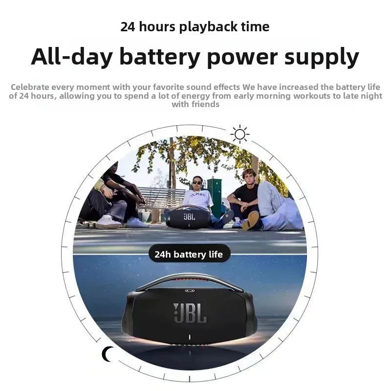 180W Portable Bluetooth Speaker, IP67 Dustproof, 24H Battery, Party Bass, Metal Handle, Outdoor Travel