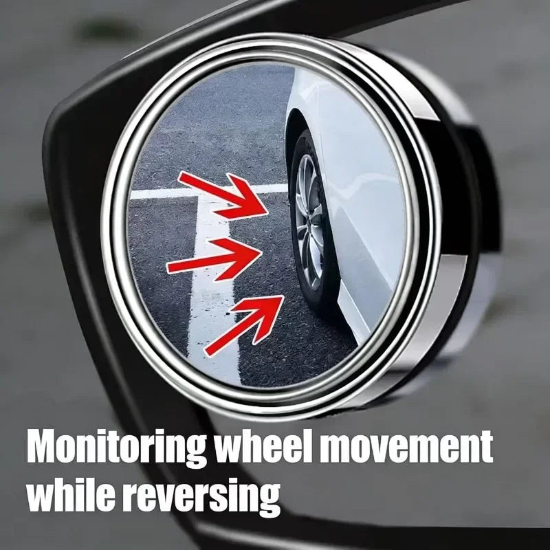 New car reversing small round mirror rearview mirror auxiliary mirror 360 degree blind spot adhesive high-definition reflector