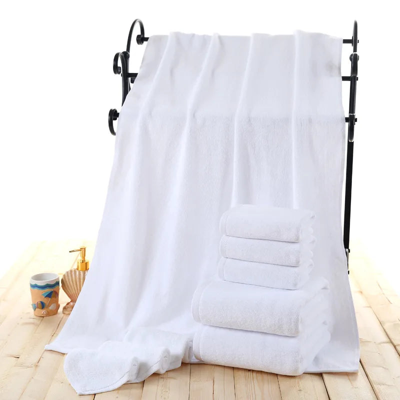 100%Cotton Bath Towel 70X140cm/28X58cm Solid Color Soft Friendly Face Hand Shower Bathroom Washcloth Absorbent Adult Bath Towels
