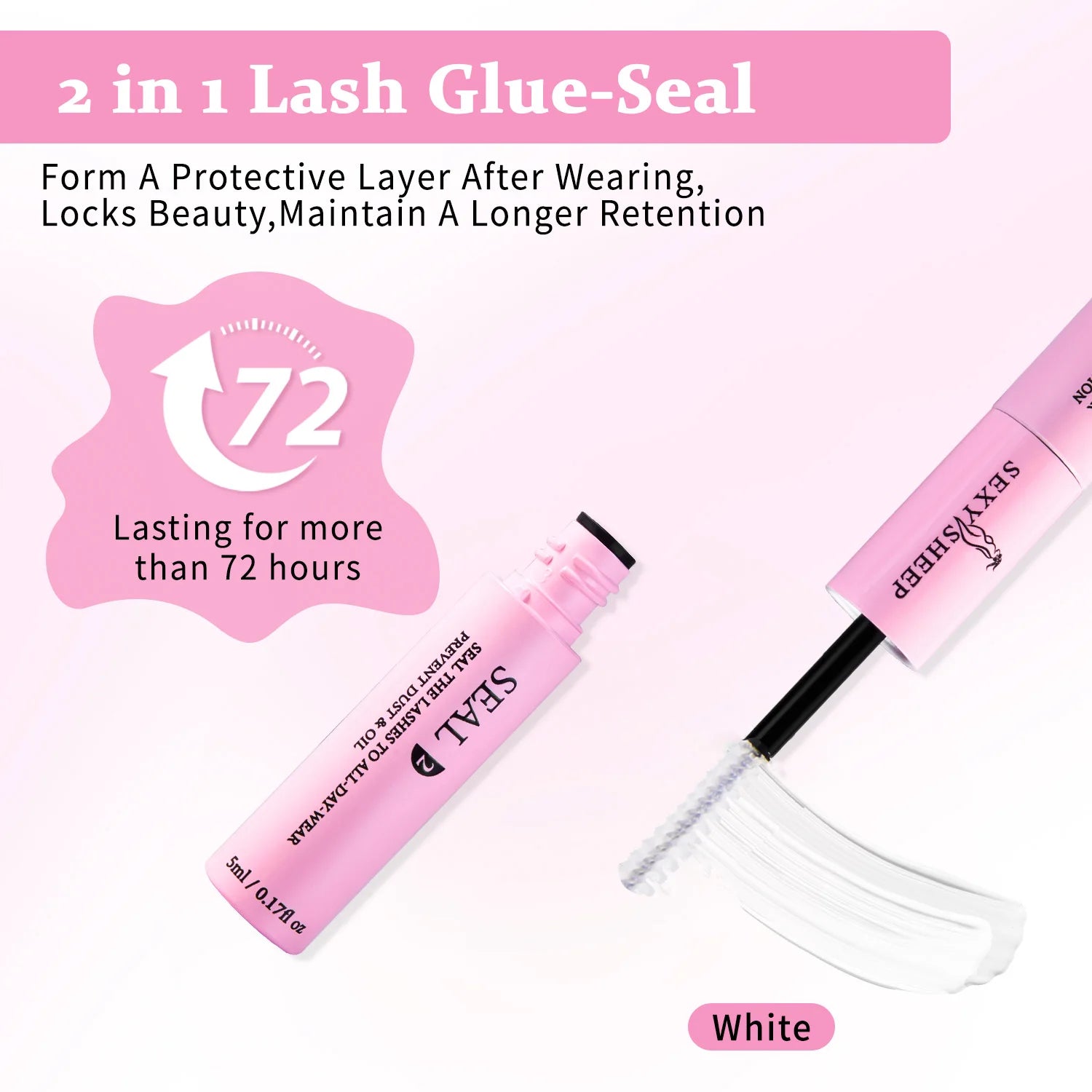 Lash Bond and Seal 10ml Individual Lashes Glue and Seal Super Strong Hold Lash Extension and Lash Glue Remover 5ml Kit