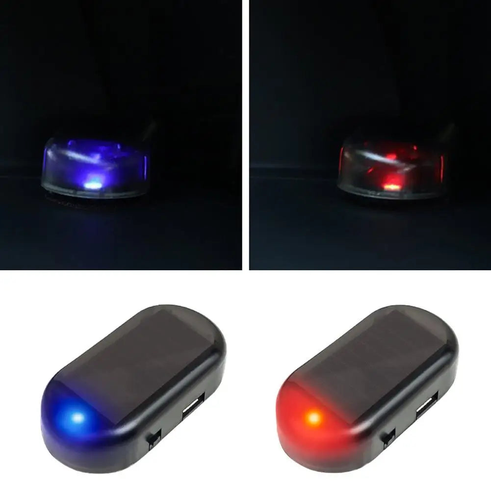 Car Fake Security Light Solar Powered Simulated Dummy Alarm Wireless Warning Anti-Theft Caution Lamp LED Flashing Lights