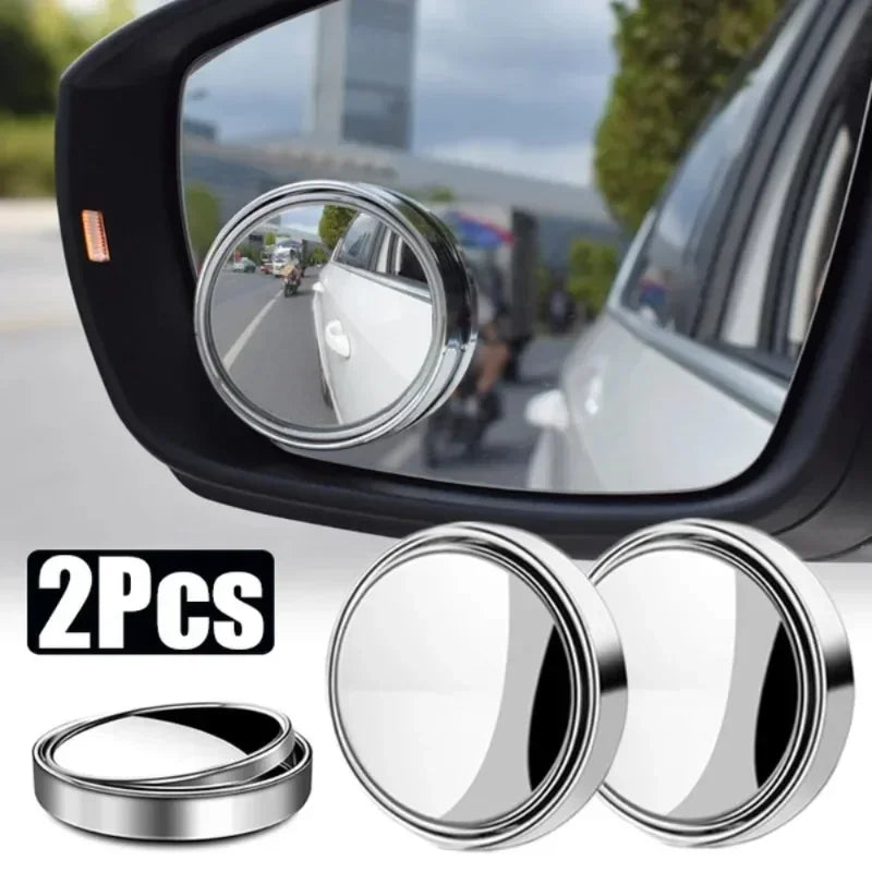 New car reversing small round mirror rearview mirror auxiliary mirror 360 degree blind spot adhesive high-definition reflector