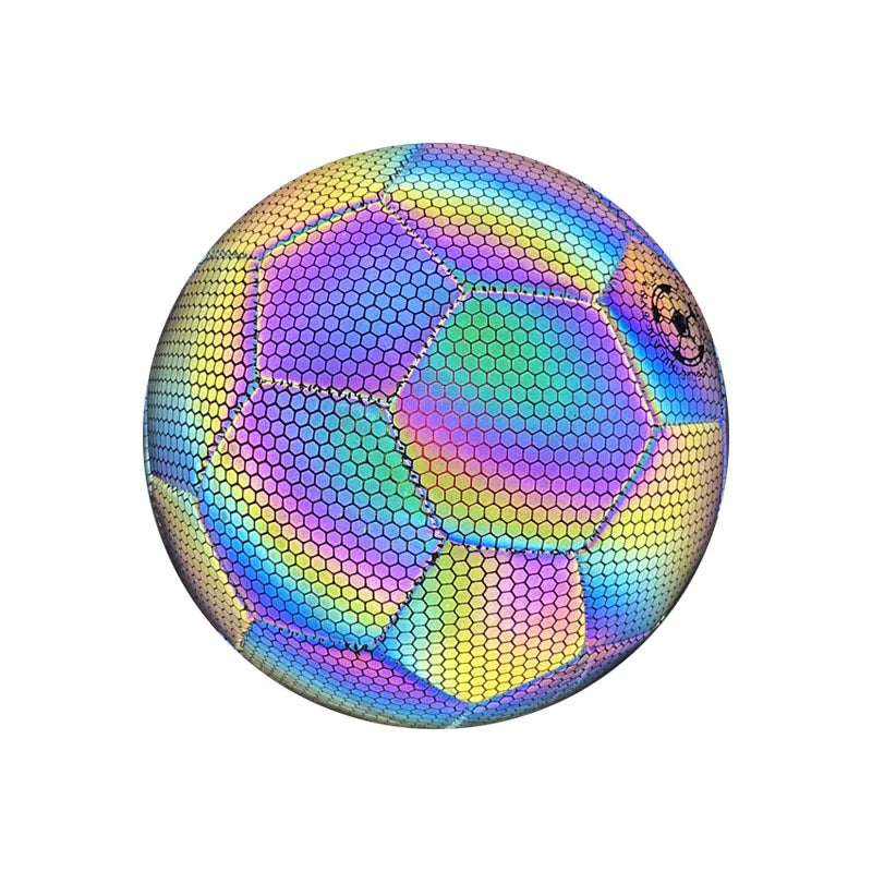 1pc Size 5 Reflective Football, Luminous Colorful Soccer Ball For Indoor And Outdoor Training 1pc Size 5 Reflective Football