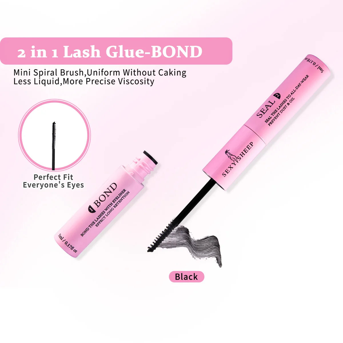 Lash Bond and Seal 10ml Individual Lashes Glue and Seal Super Strong Hold Lash Extension and Lash Glue Remover 5ml Kit