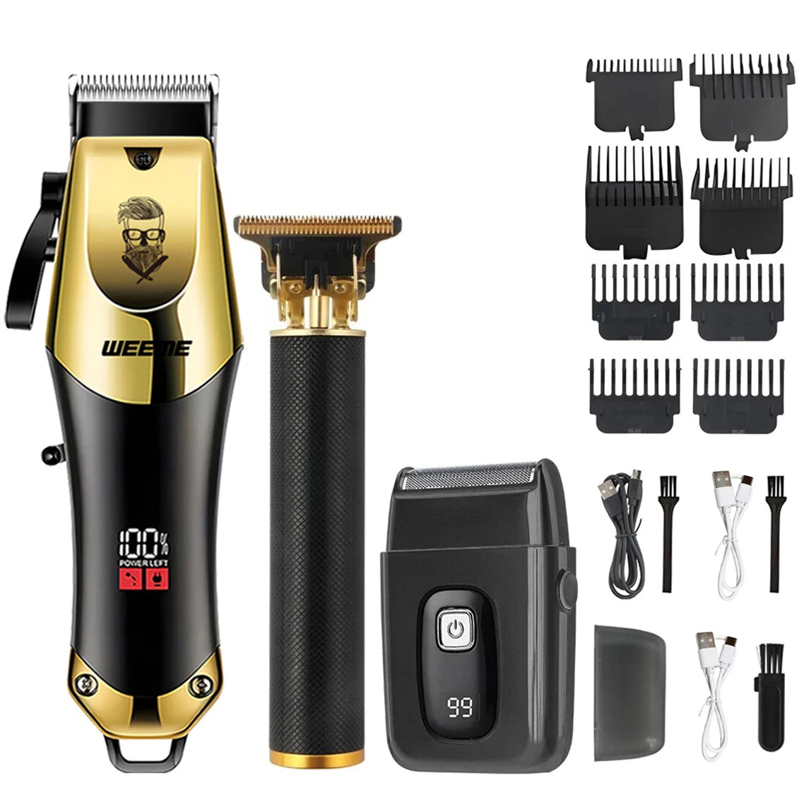 Vintage Hair Trimmer Cordless Electric Hair Cutting Rechargeable Hair Cutting Machine With Nose Hair Trimmer Kit Boyfriend Gift