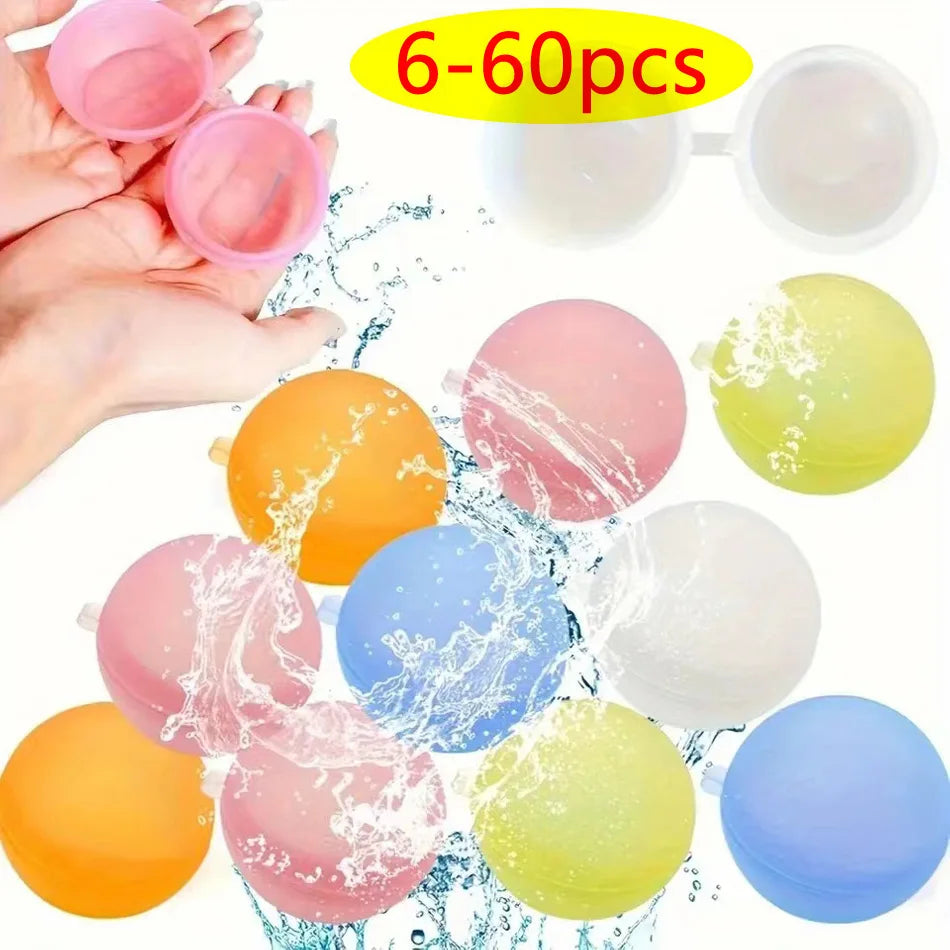 Reusable Water Balloons Toys Quick Fill Self Sealing Water Bomb for Summer Games Children's Adults Outdoor Activities Toy Gifts