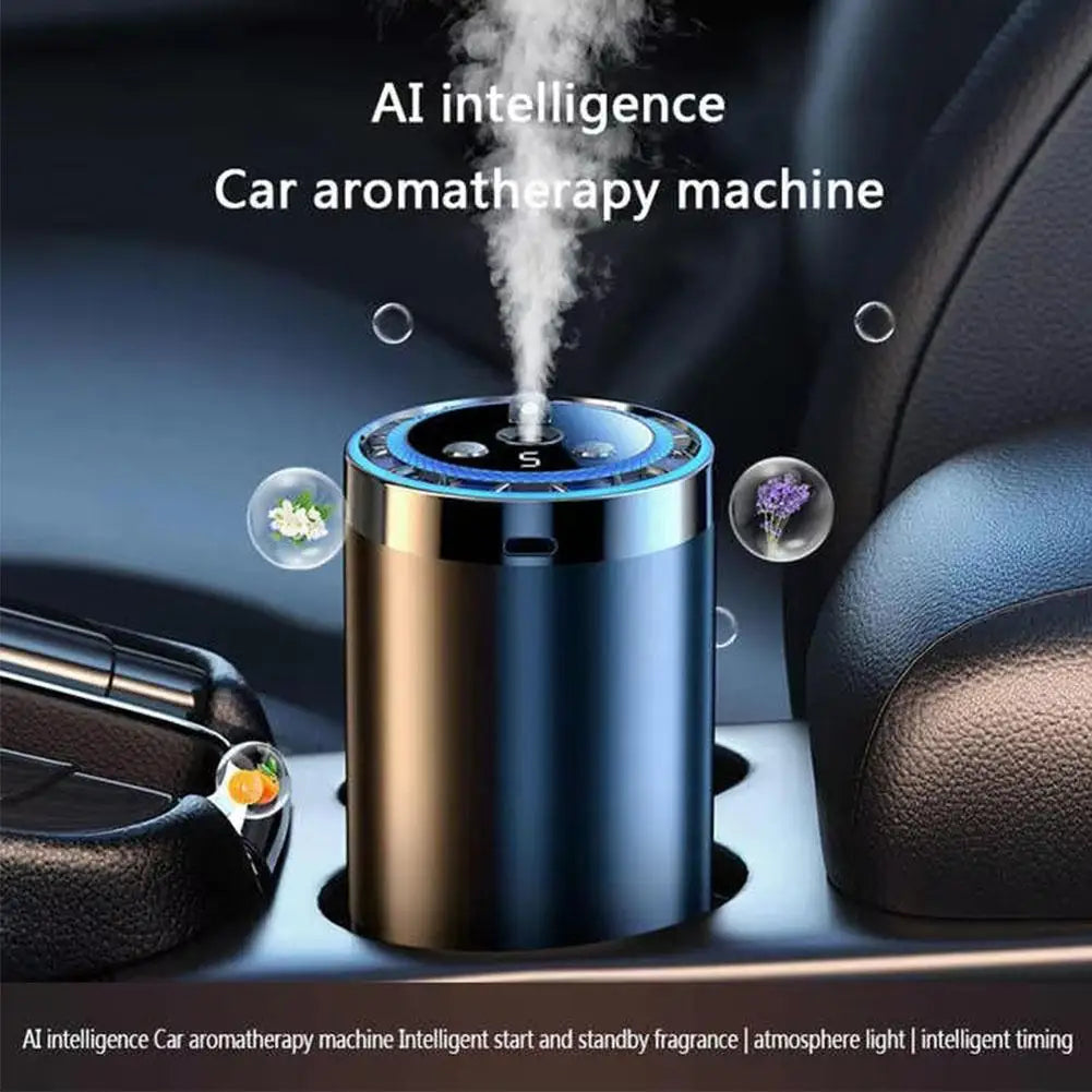 Car Air Fresheners Car Electric Air Diffuser Aroma Car Air Vent Humidifier Mist Aromatherapy Oil Light Starry Sky Summit