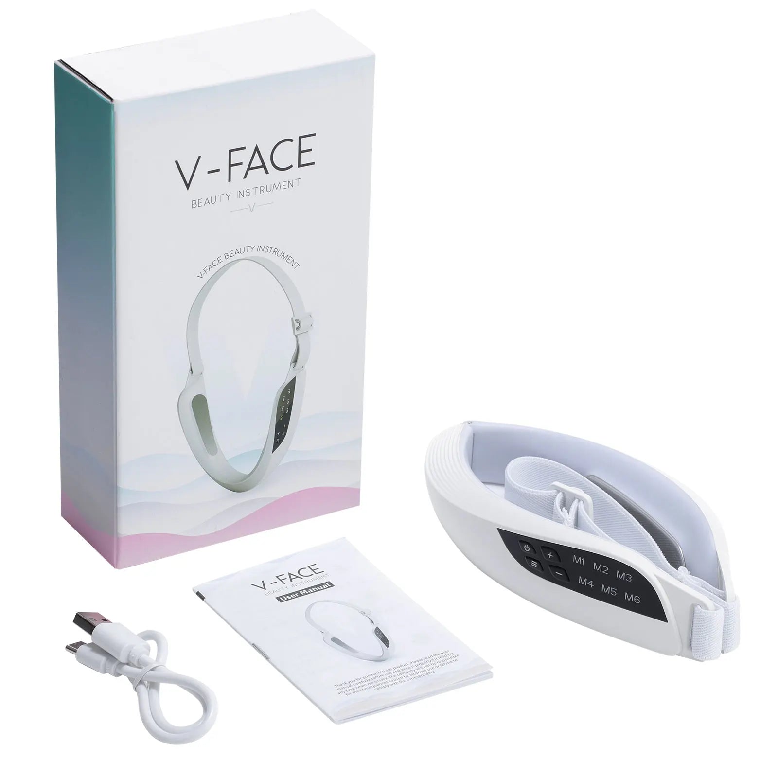 EMS Face Lifting Device LED Photon Therapy Vibration Facial Massager Face Slimming Double Chin Removal V Line Lift Belt SkinCare