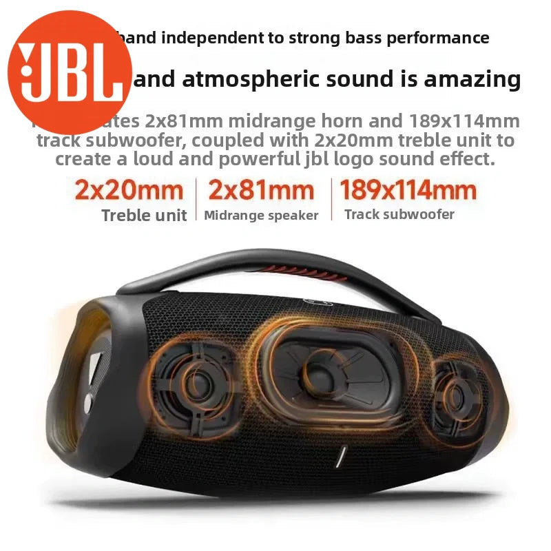 180W Portable Bluetooth Speaker, IP67 Dustproof, 24H Battery, Party Bass, Metal Handle, Outdoor Travel