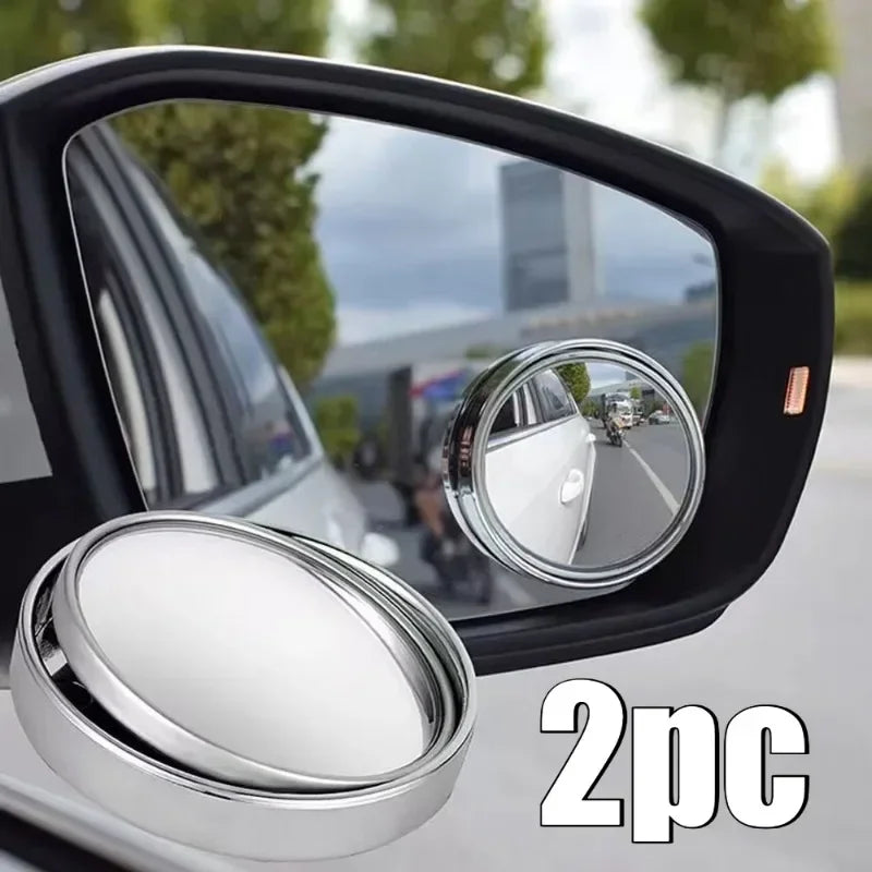 New car reversing small round mirror rearview mirror auxiliary mirror 360 degree blind spot adhesive high-definition reflector