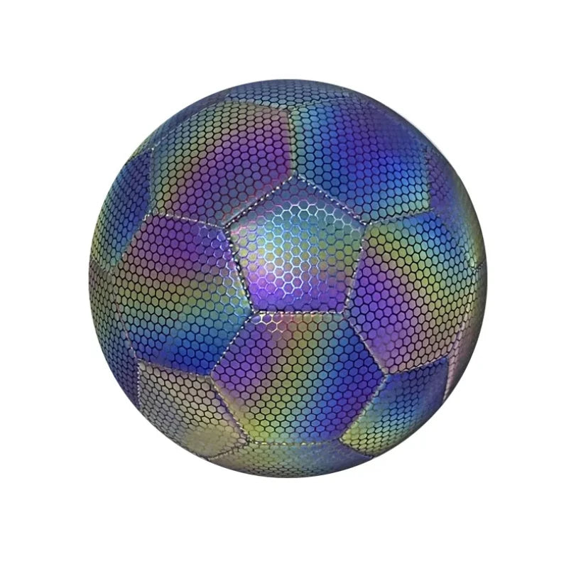1pc Size 5 Reflective Football, Luminous Colorful Soccer Ball For Indoor And Outdoor Training 1pc Size 5 Reflective Football