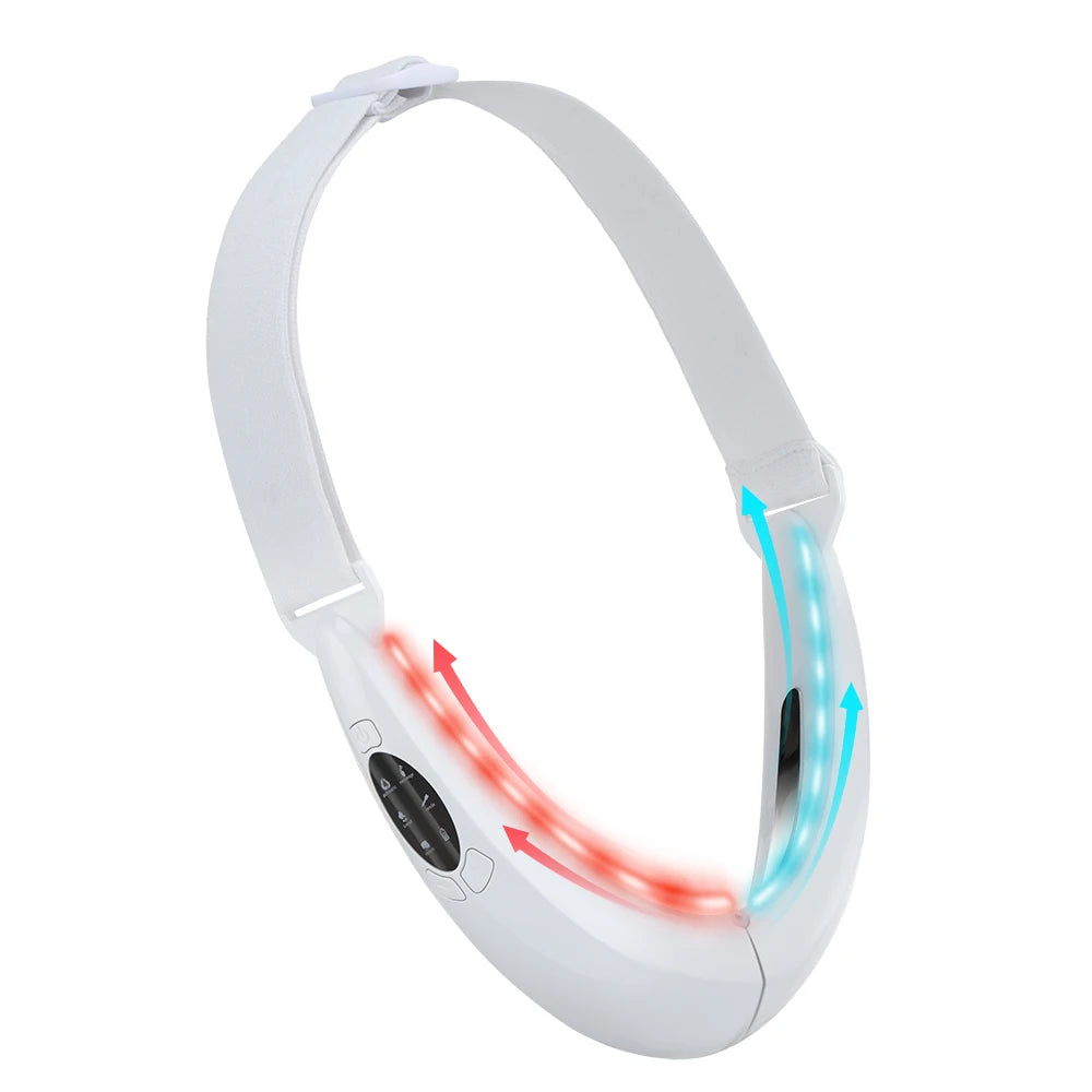 EMS Face Lifting Device LED Photon Therapy Vibration Facial Massager Face Slimming Double Chin Removal V Line Lift Belt SkinCare