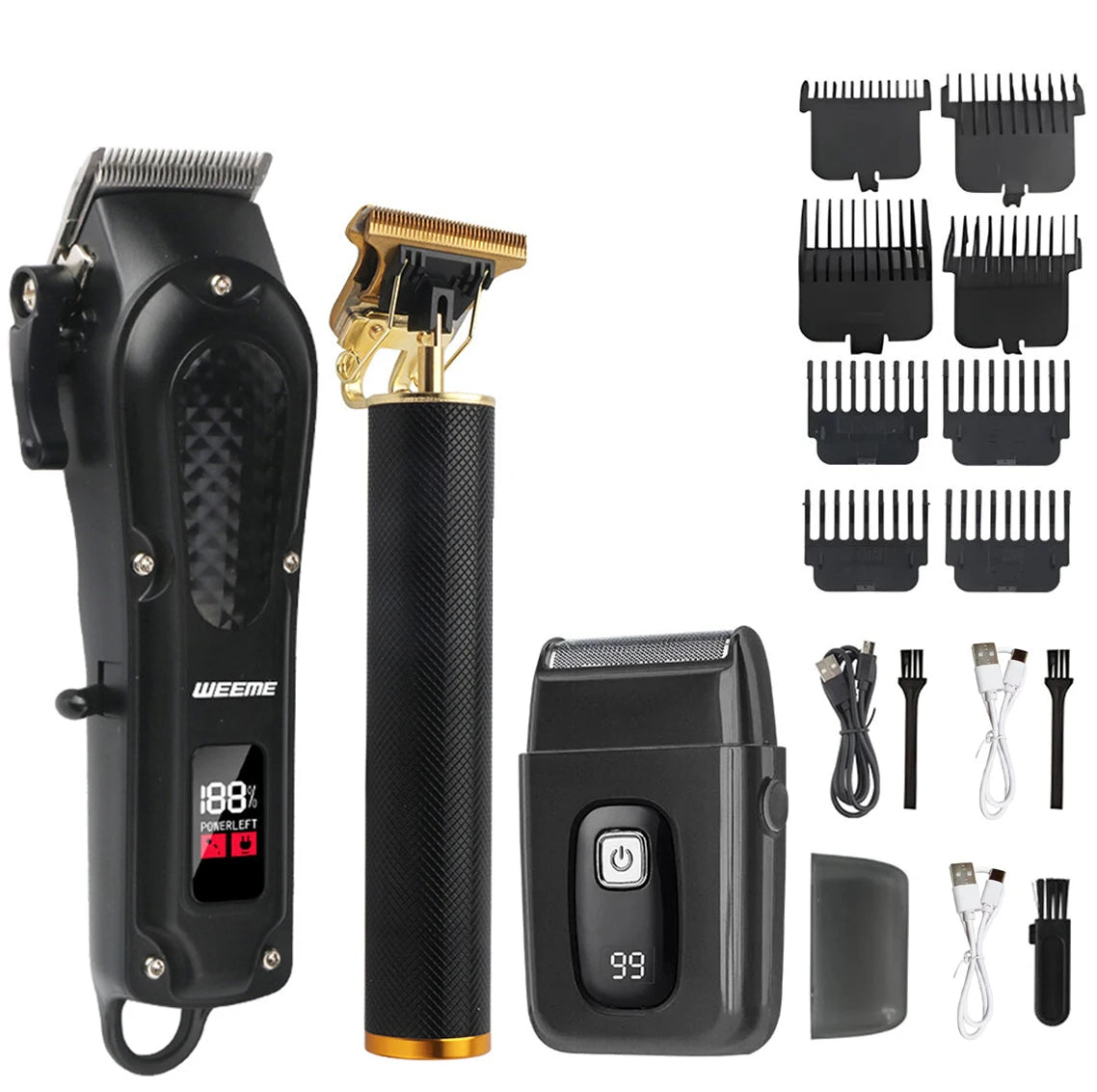 Vintage Hair Trimmer Cordless Electric Hair Cutting Rechargeable Hair Cutting Machine With Nose Hair Trimmer Kit Boyfriend Gift