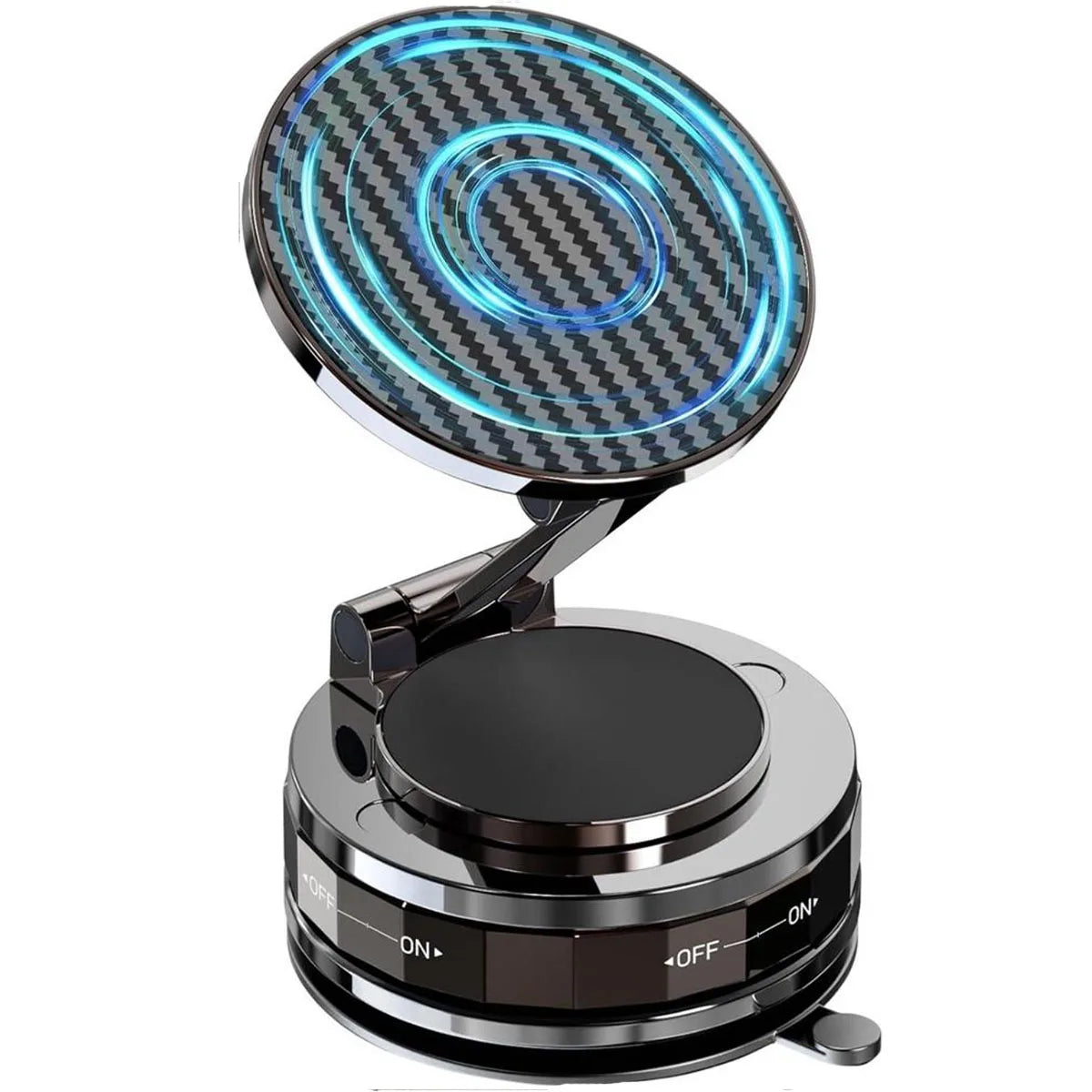Upgraded 360° Vacuum Magnetic Phone Holder, Magnetic Car Phone Mount, Hands-Free Suction Cup Phone Holder for Car/Gym/Mirror